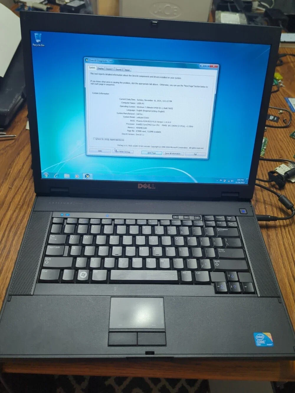 Dell Latitude E5500 C2d-4gb Ram, 32gb SSD, Dvd-rw, Wi-Fi, Win 7
